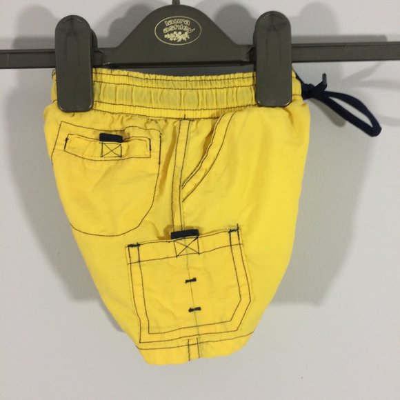 Wave Zone Baby 3-6M Yellow & Blue Trim Swim Trunks - Picture 6 of 6